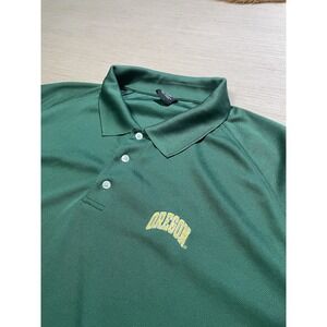 Vintage Starter Oregon Ducks Polo Short Sleeve Green Yellow Men's 3XL